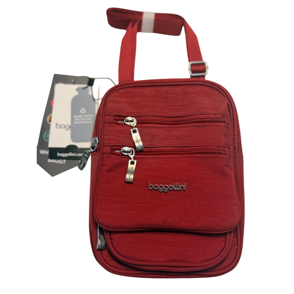 baggallini RFID Journey Crossbody Bag TruNylon Apple Travel Small‎ Purse Women
